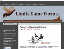 Tablet Screenshot of limitsgamefarm.com